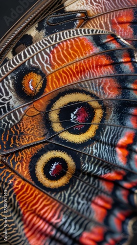 Close Up of a Colorful Butterflys Wings