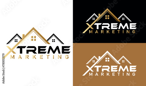 Real estate marketing logo design template vector illustration, Creative logo for Property marketing