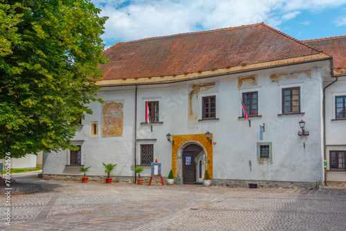 Street in the historical center of Radovljica, Slovenia