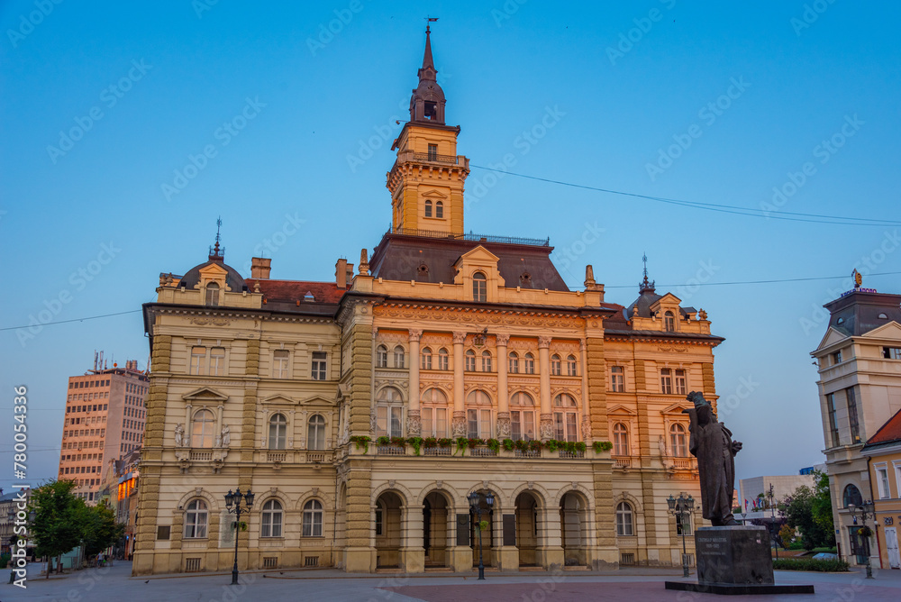 Fototapeta premium Town hall in the center of Serbian town Novi Sad
