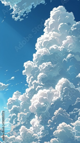 Aerial View of Clouds From an Airplane
