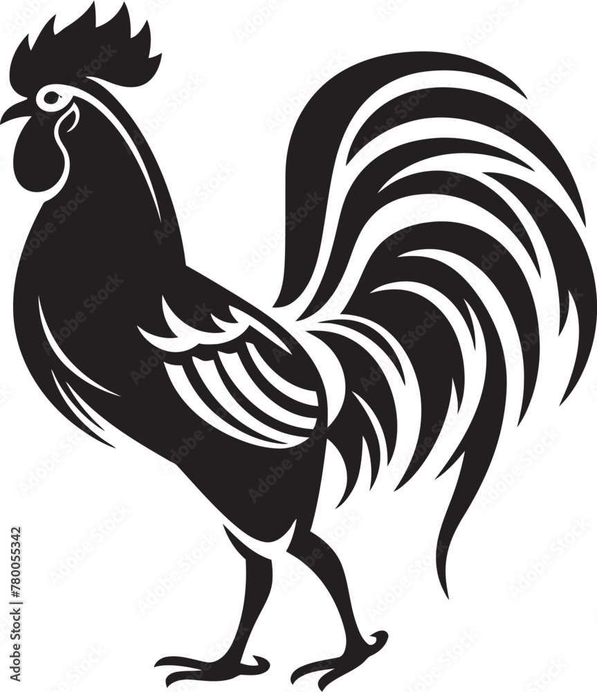 Coop Coalition: Vector Logo of Roster Chicken Graphics Plume Parade: Roster Chicken Icon in Vector Design Coop Coalition: Vector Logo of Roster Chicken Graphics Plume Parade: Roster Chicken Icon in Vector Design
