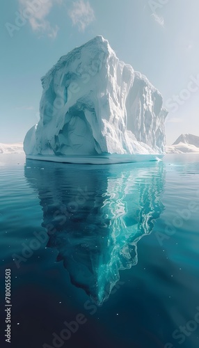 an iceberg sticking above the surface © Dipta