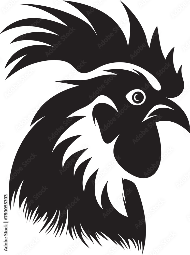Winged Warriors: Roster Chicken Logo Design Poultry Posse: Vector Icon of Roster Chickens Winged Warriors: Roster Chicken Logo Design Poultry Posse: Vector Icon of Roster Chickens