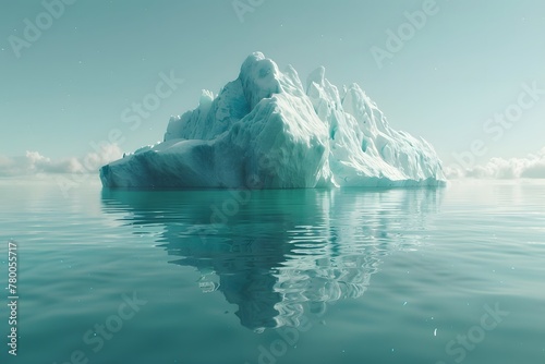 an iceberg sticking above the surface © dip