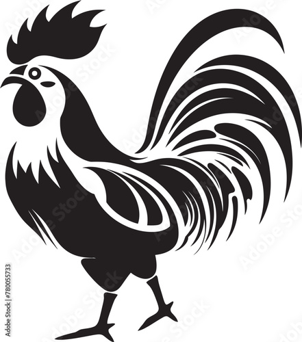 Rooster Rally: Roster Chicken Vector Emblem Beak Battalion: Roster Chicken Logo Design