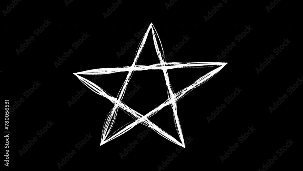 Star symbol hand-drawn scribble animation. Pen marker doodle style. Sketched motion element. Loop. Embedded alpha channel. Star symbol hand-drawn scribble animation. Pen marker doodle style. Sketched motion element. Loop. Embedded alpha channel.