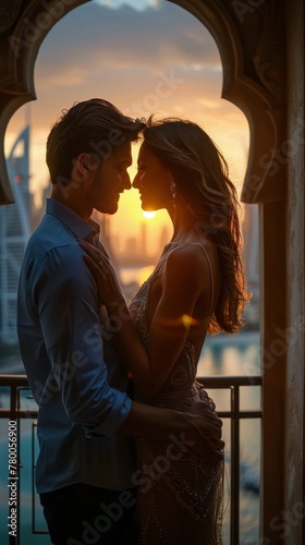 Man and Woman Standing by Water
