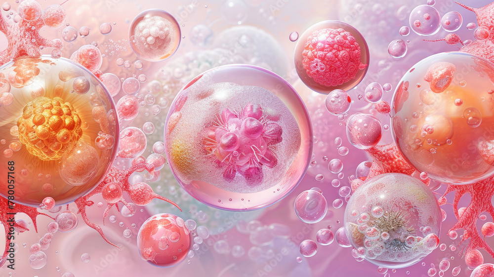Fertilised Cell Development. Stages From Fertilization Stock ...