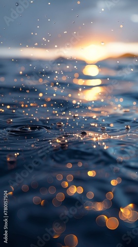 Blurry Water With Sunset in Background