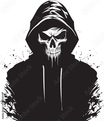 Urban Bones: Stylish Hoodie Skeleton Graphic Skull Swagger: Urban Hoodie Skeleton Icon