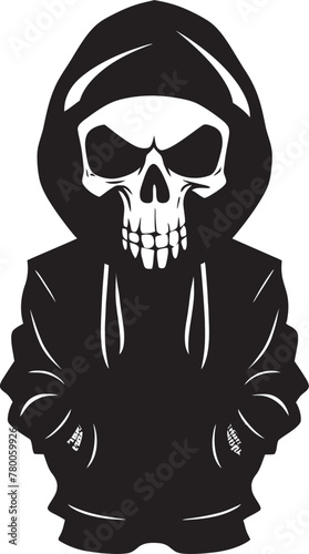 Skull Swagger: Stylish Hoodie Skeleton Emblem SkeleChic: Urban Hoodie Skeleton Graphic