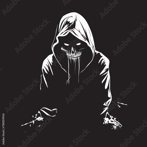 Streetwise Skele: Stylish Hoodie Skeleton Icon SkeleThreads: Urban Hoodie Skeleton Vector Logo
