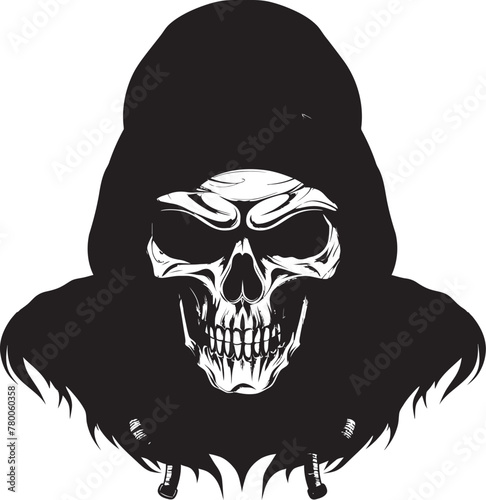 Urban Bones: Skeleton Hoodie Vector Emblem Skull Swagger: Hoodie-Clad Skeleton Graphic