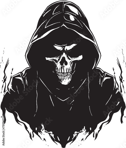 Skull Swagger: Hoodie-Wearing Skeleton Graphic SkeleChic: Hoodie-Clad Skeleton Emblem