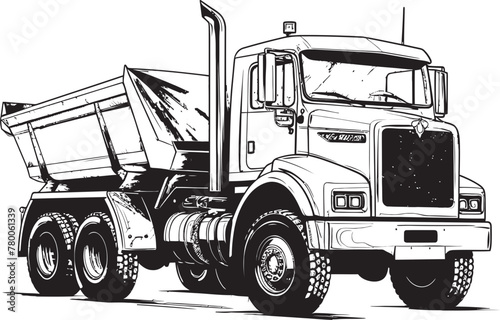 Truck Sketch: Dump Truck Icon Design Dump Dreams: Sketchy Truck Logo
