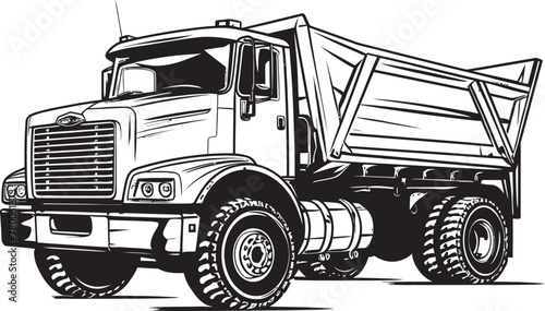 Dump Truck Canvas: Sketch Icon Sketchy Transporter: Dump Truck Vector Logo