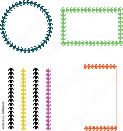 set of frames iof leaves
