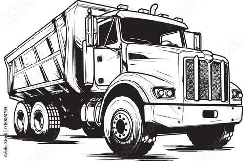 SketchyHaul: Dump Truck Vector Graphics DumpDreams: Sketch Logo Design of Dump Truck