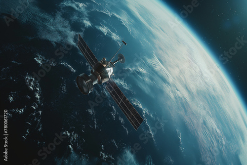 an artificial satellite passes by the earth