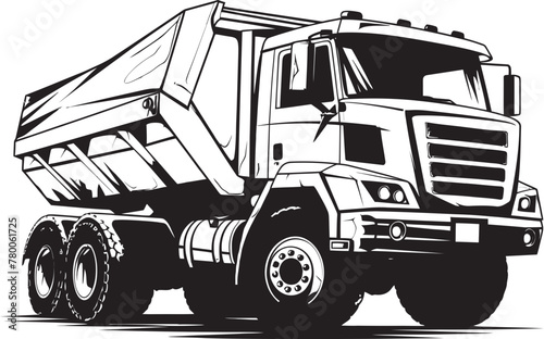 DumpMasterpiece: Sketch of Dump Truck Icon SketchHaulage: Vector Sketch of Dump Truck Logo