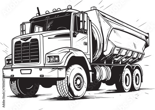 HaulerSketch: Dump Truck Sketch Icon Design DumpGraffiti: Sketch Graphic of Dump Truck
