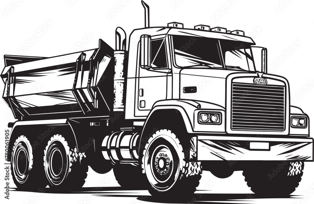 SketchLoad: Sketch Graphic of Dump Truck Logo DumpMasterpiece: Vector Dump Truck Sketch