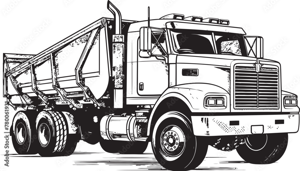 SketchLoad: Dump Truck Sketch Icon Design DumpMasterpiece: Vector Sketch of Dump Truck