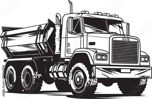 SketchLoad: Sketch Graphic of Dump Truck Logo DumpMasterpiece: Vector Dump Truck Sketch