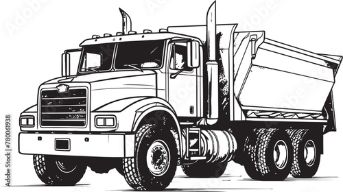 TruckSketcher: Sketch Graphic of Dump Truck Vector SketchHaul: Dump Truck Sketch Icon Design