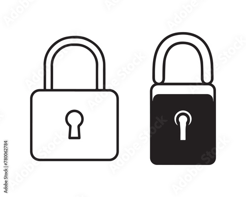 lock silhouette vector icon graphic logo design
