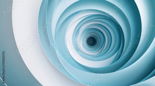 Abstract blue paper swirls background