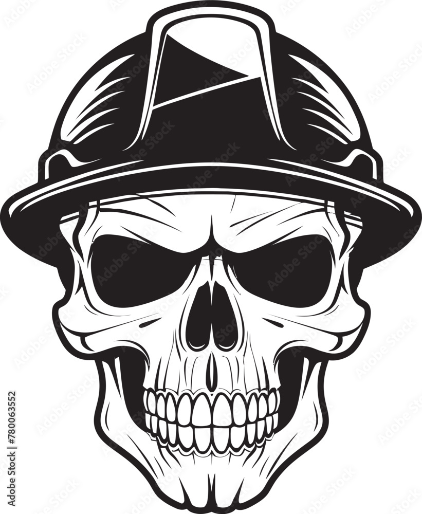 Skull Architect: Vector Logo Design for Site Safety Hard Hat Sentry: Iconic Skull in Construction Helmet Graphics Skull Architect: Vector Logo Design for Site Safety Hard Hat Sentry: Iconic Skull in Construction Helmet Graphics
