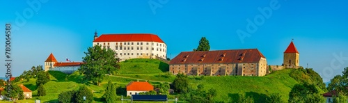 Ptuj castle overlooking town of the same name in Slovenia photo