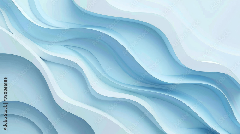 Serene blue waves abstract background