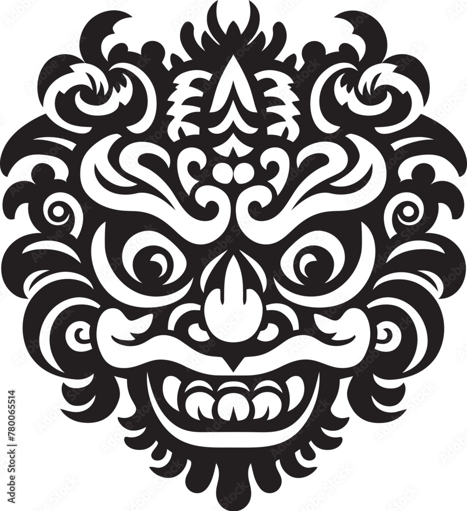 Ancient Adornments: Balinese Mask Icon Design Ethereal Elegance: Bali Mask Emblem Graphics Ancient Adornments: Balinese Mask Icon Design Ethereal Elegance: Bali Mask Emblem Graphics
