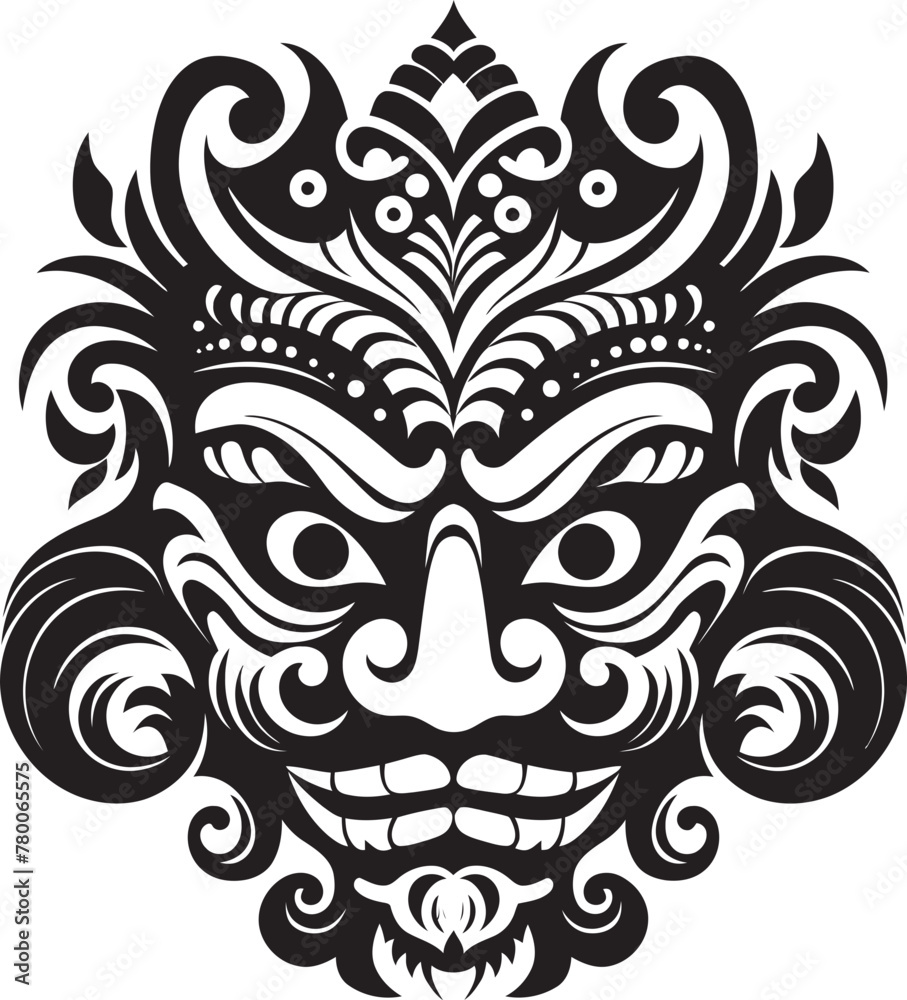 Island Splendor: Bali Mask Icon Design Mythical Masks: Traditional Bali Mask Emblem Graphics Island Splendor: Bali Mask Icon Design Mythical Masks: Traditional Bali Mask Emblem Graphics
