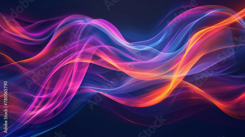 Vibrant abstract light waves background