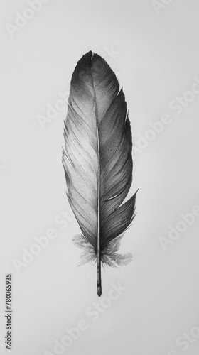 Monochromatic Feather Close-Up