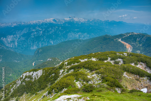 Triglav national park viewed from Mount Vogel, Slovenia photo