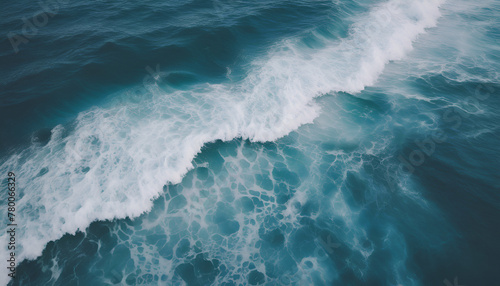 Deep Blue Serenity of Ocean Waves Generative AI