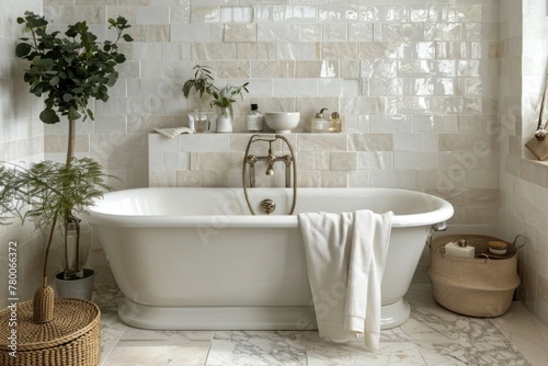 White Bathtub Next to Window