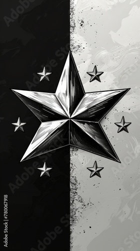 A Star Shining in Black and White