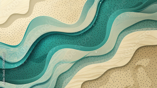 Abstract layered paper waves texture