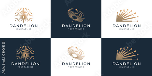 simple and minimalist dandelion logos vector illustration template. © ulhaq_std