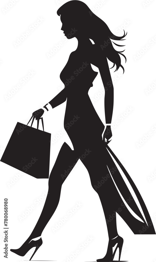 Urban Elegance: Young Woman Iconic Emblem Design Vogue Visionary: Vector Logo of Fashionable Lady Urban Elegance: Young Woman Iconic Emblem Design Vogue Visionary: Vector Logo of Fashionable Lady