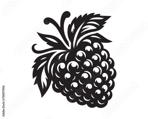 raspberry silhouette vector icon graphic logo design