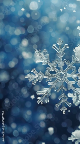Snowflake Perched on Tree Branch