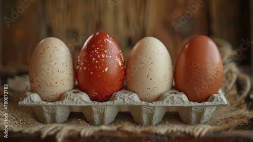 In the eggbox you will find four eggs representing four temperaments: sanguine, choleric, phlegmatic, and melancholic. photo
