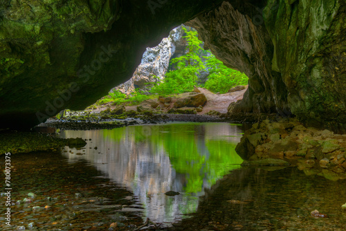 Zeljske jamy caves at Rakov Skocjan natural park in Slovenia